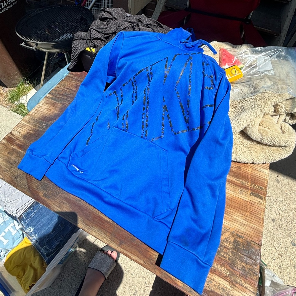 Blue nike hoddie